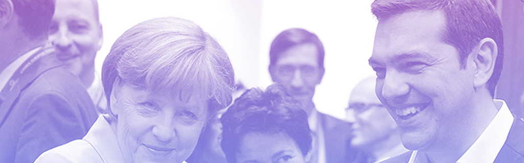 Angela Merkel et Alexis Tsipras lors du Conseil européen 25 juin