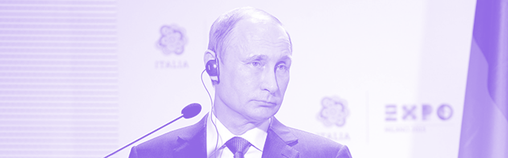 Le président de la fédération russe Vladimir Putin lors de sa dernière visite en Italie