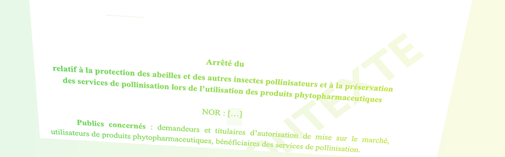 Arrêté mention abeilles