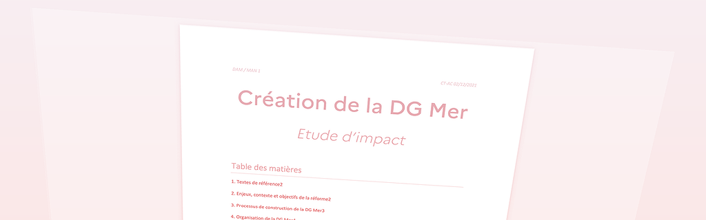 Etude d'impact DG Mer