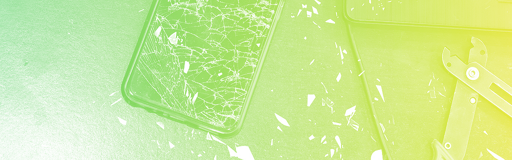 Un téléphone cassé