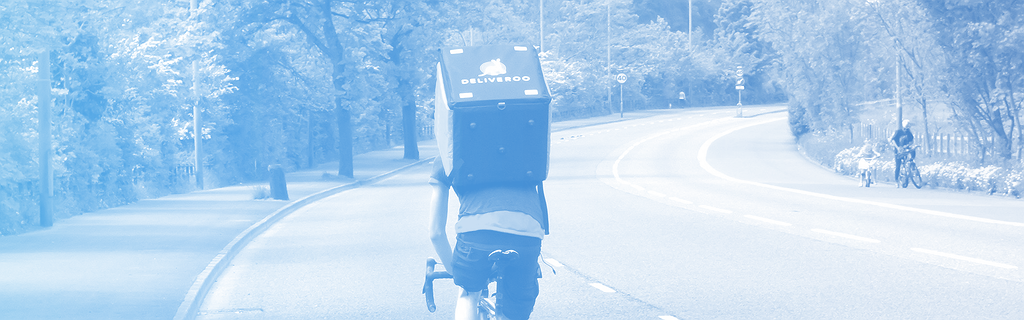 Un livreur Deliveroo