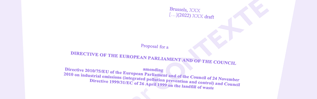 Projet de révision de la directive IED
