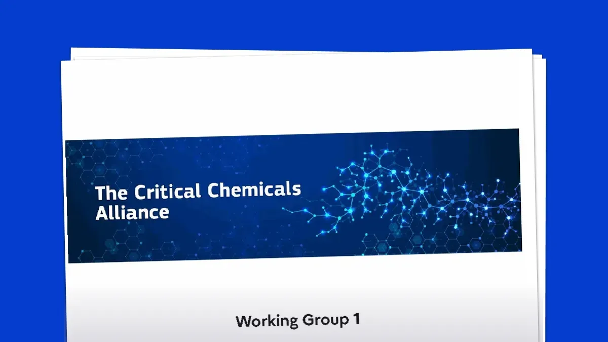 Document - La Critical Chemicals Alliance retient une quarantaine de molécules « critiques »