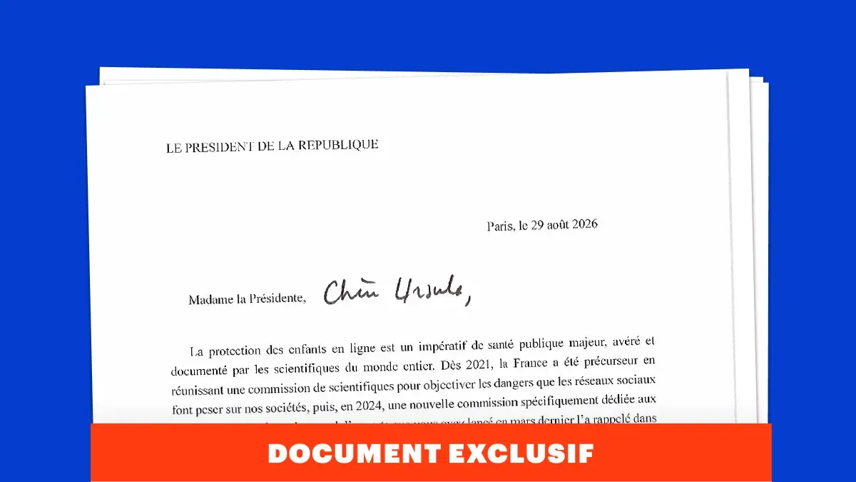 Document - Emmanuel Macron met la pression sur la Commission pour une majorité numérique calquée sur les ambitions françaises